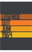 Legende seit Juni 1964: ein Geschenk für legendäre Menschen,120-zeiliges Notizbuchjournal (15x23cm), German Edition.