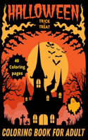 Trick or Treat Halloween Coloring Book for adult