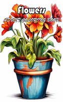 Flowers Adult Coloring Book