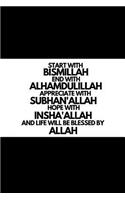 Start with Bismillah, End with Alhamdulillah, Appreciate with Subhan'allah