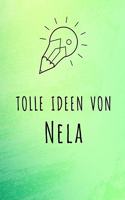 Tolle Ideen von Nela: Kariertes Notizbuch mit 5x5 Karomuster für deinen Vornamen