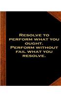 Ben Franklin Quote Resolve Perform Vintage Style School Composition Book