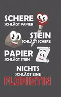 Schere Schlägt Papier - Stein schlägt Schere - Papier schlägt Stein - Nichts schlägt eine Floristin