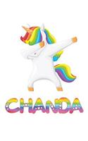 Chanda: Chanda 6x9 Journal Notebook Dabbing Unicorn Rainbow