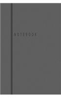 Notebook: Classic Grey Blank Lined Journal Notebook (6 x9 inches) - 110 Pages(45 Classic)