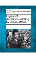 Digest of decisions relating to Indian affairs.