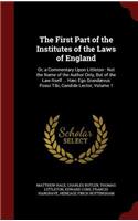 First Part of the Institutes of the Laws of England