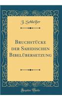 Bruchstücke Der Sahidischen Bibelübersetzung (Classic Reprint)