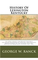 History of Lexington Kentucky