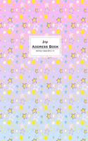 Large Address Book - Office/Desk 8.5 X 11: Pink & Blue Starry Sky