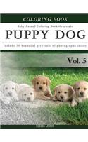 Puppy Dog-Baby Animal Coloring Book Greyscale