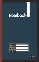 Paper notebook with line ruled pages for journals and notebooks