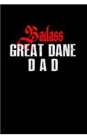 Badass Great Dane Dad: Food Journal - Track your Meals - Eat clean and fit - Breakfast Lunch Diner Snacks - Time Items Serving Cals Sugar Protein Fiber Carbs Fat - 110 pag