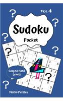 Sudoku Pocket Easy to Hard Levels: 150 Handy Size Travel-Friendly Puzzles and Solutions Fits into Handbag or Backpack Problem Solving on the Go Volume Four(4 Sudoku Pocket)