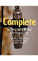 Songwriting Notebook: Music Journal mix of lyric paper sheet and guitar tab