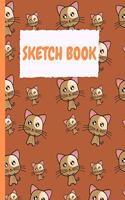 Sketch Book: Cute Cat Blank Sketch Pad: Gift For Drawing, Sketching, Doodling 100 pages 8.5" x 11"