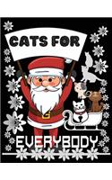 Cats for everybody: Christian Happy Christmas Xmas Organizer Journal notebook, Gift List, Calendar, Budget Party Planner, Bucket List, Advent