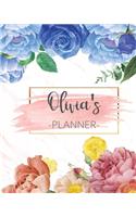 Olivia's Planner: Monthly Planner 3 Years January - December 2020-2022 - Monthly View - Calendar Views Floral Cover - Sunday start