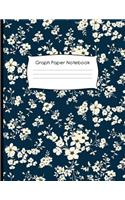 Graph Paper Notebook: Floral Pattern Quad Ruled 5 X 5 (.20