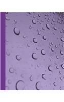 Purple Rain Drop Music Sheet Notebook: Blank Music Sheet Notebook, Music Sheet, 7.5 x 9.25 150 pages of sheet music featuring 11 staff lines and soft cover