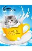 Cat Composition Notebook: Writing Composition 120 Blank Lined Pages for Jotting, Homework and Note Taking 8.5x11 Crisp White Paper Office & Desk Size Notebook / Journal Great