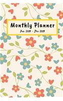 Monthly Planner 2019: Monthly Journal Planner January Through December 2019, 6 X 9 Smart Book