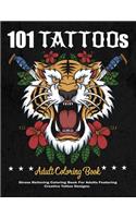 101 Tattoos Adult Coloring Book