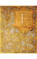 Monogram "F" Sketchbook: Blank Art Pad Notebook Journal(6 Monogram Nouveauone 150 Sketch)