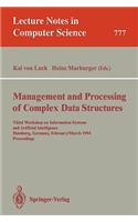 Management and Processing of Complex Data Structures
