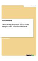 Make-or-Buy-Strategien. Anhand eines Beispiel eines Finanzdienstleisters