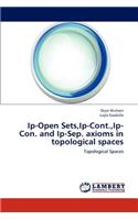 IP-Open Sets, IP-Cont., IP-Con. and IP-Sep. Axioms in Topological Spaces