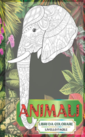Libri da colorare - Livello facile - Animali