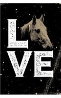 Notebook: Blank Lined Journal For College Students Who Loves Horses - 6x9 inches, 120 pages - Distressed Style