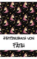 Kritzelbuch von Fatih: Kritzel- und Malbuch mit leeren Seiten für deinen personalisierten Vornamen