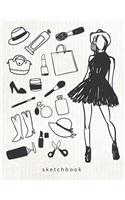 Fashion Design Journal Dot Grid Sketchbook Gift For Designer