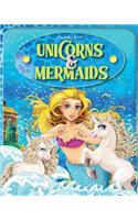 Unicorns And Mermaids Coloring Book: 40 Unicorn & Mermaid Coloring Pages