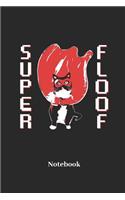 Super Floof Notebook: Lined Journal for Cat, Kitten and Superhero Fans - Paperback, Diary Gift for Men, Women and Children