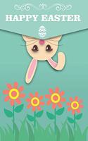 Happy Easter: Novelty Easter Gifts: Small Lined Notebook / Diary ( Bunny and Spring Flowers)