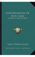 Continuation of Don Juan: Cantos 17 and 18 (1825)(English)