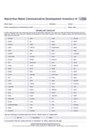 Macarthur-Bates Communicative Development Inventory - III