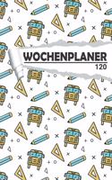 Wochenplaner mit Schulbus: Eleganter Terminplaner I DIN A5 I 120 Seiten I Undatiert I Wochenkalender I Organizer für Schule, Uni und Büro(1 Kunstvolle Wochenplaner)