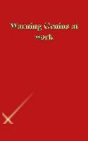 Warning Genius at work: Lined Notebook / Journal Gift, 118 Pages, 6x9, Gold letters, Red cover, Matte Finish