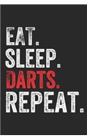 Eat Sleep Darts Repeat Sports Notebook Gift