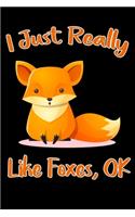 I Just Really Like Foxes Ok notebook gift
