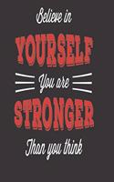Believe in Yourself You Are Stronger Then You Think