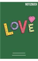 Notizbuch quadratisch Love