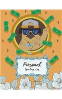 Personal Spending Log: Happy Dog, Daily Expense Log, Business Spending Book, Expense Tracking, Expense Journal, Spending Tracker Book 120 pages 8.5" x 11"