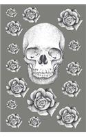 Notebook: Skull Rose Cover Journal 6x9 150 Lined Pages