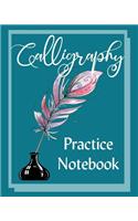 Calligraphy Practice Notebook: Blank Hand Lettering Slanted Grid Practice Paper 100 Pages(6 CG 8" X 10")