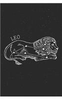 Leo Zodiac Lined Notebook Journal: (120 pages, 6 x 9, Blank)